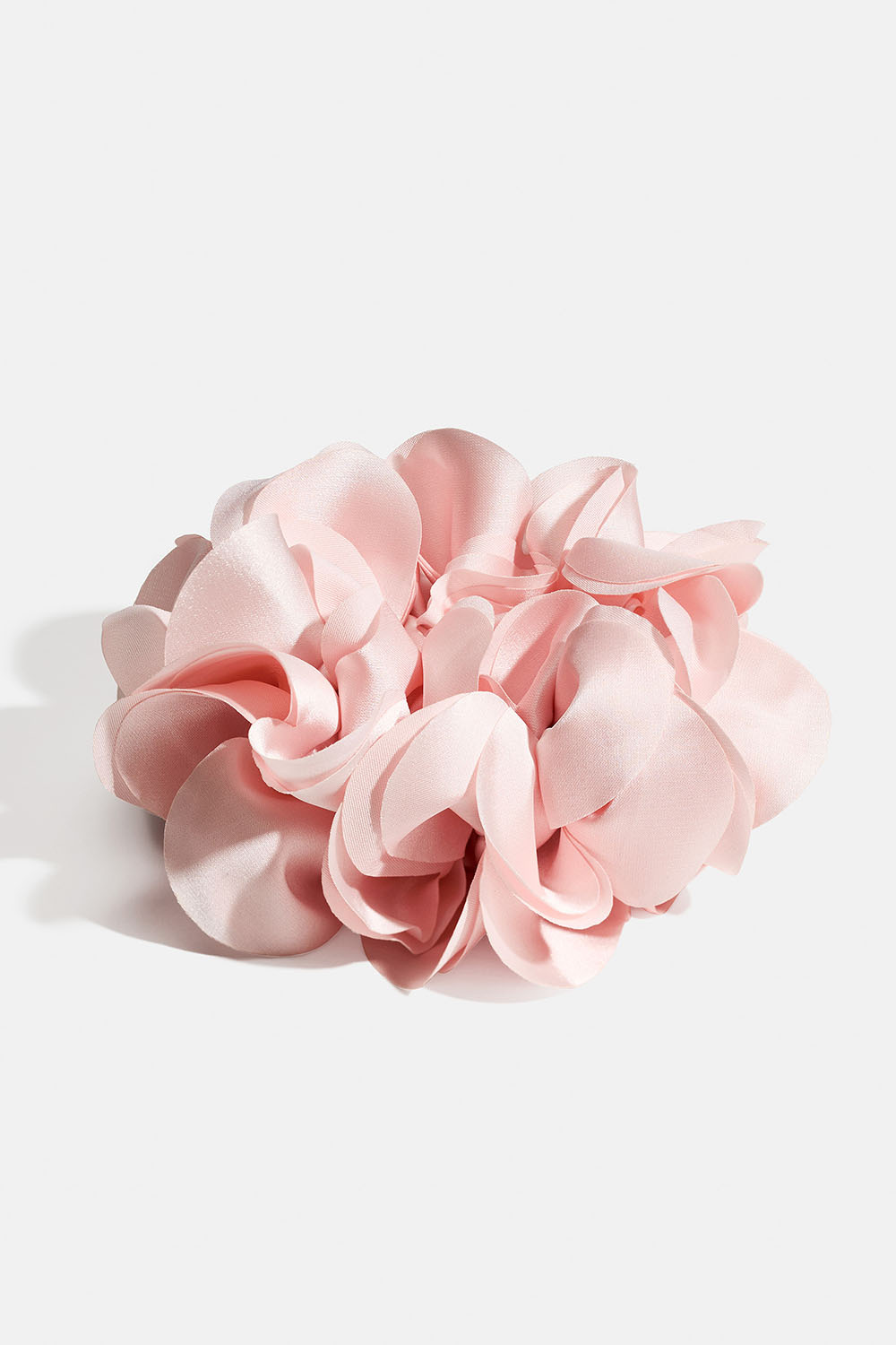 Rosa scrunchie med blomsterdesign