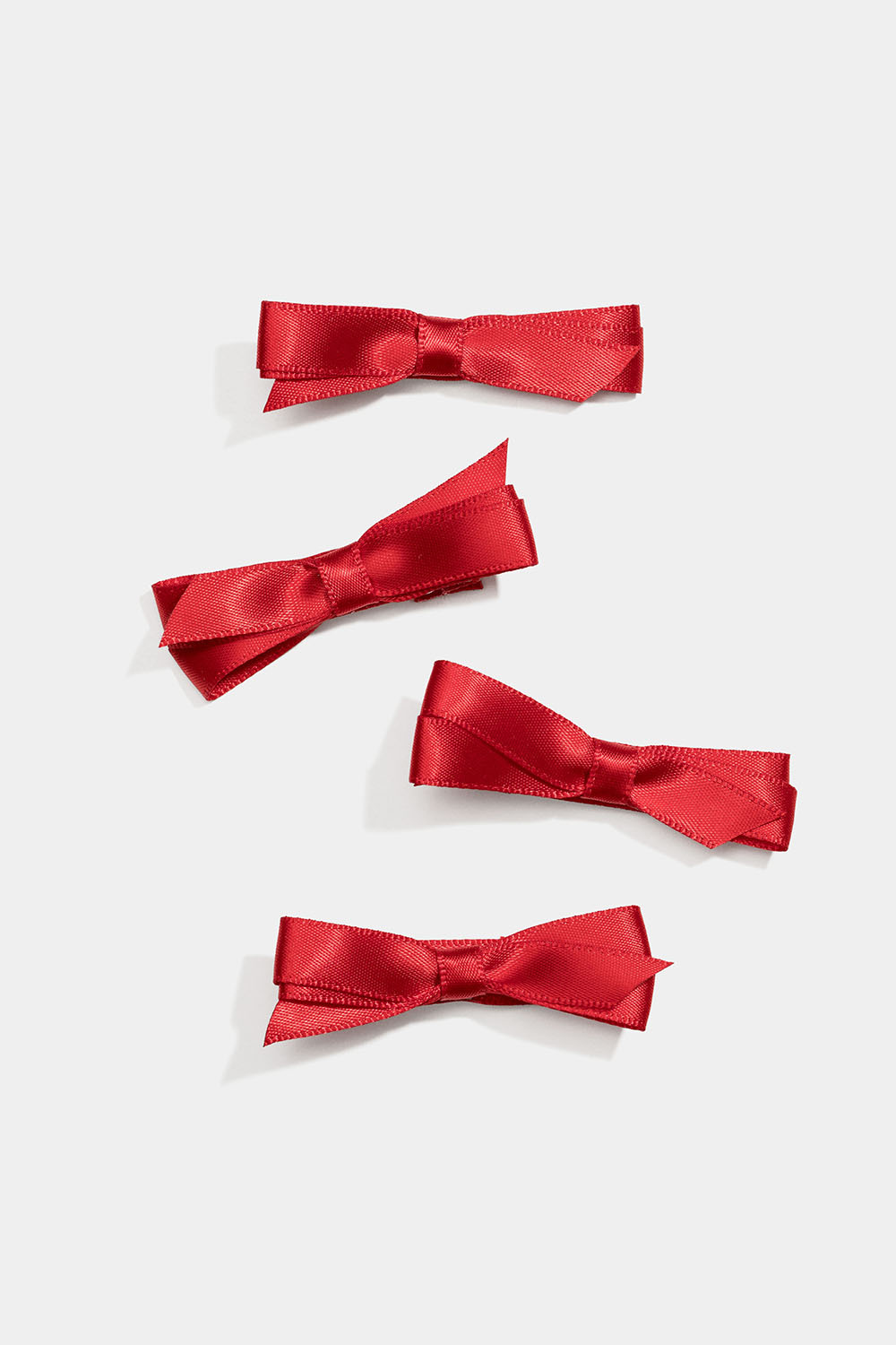 Hårspenner med små, røde sløyfer, 4-pakning
