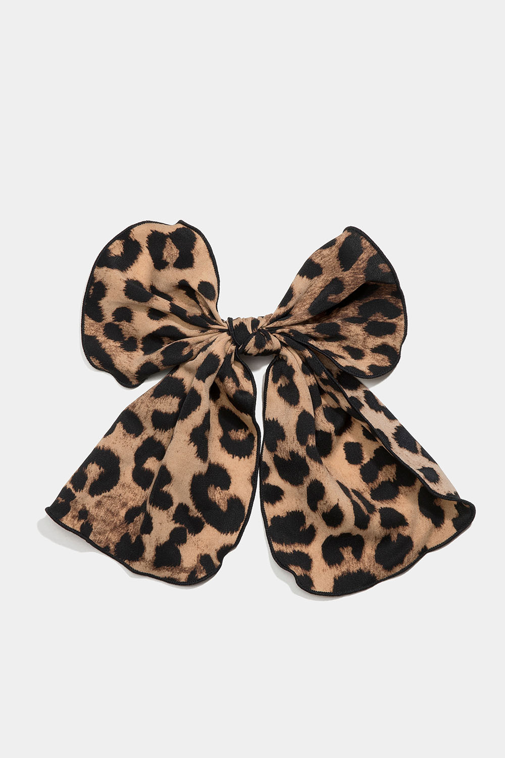 Hårspenne med sløyfe i leopardmønster