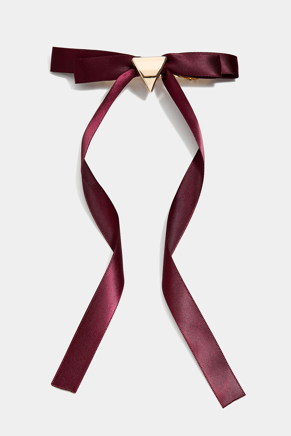 Hårspenner med vinrød sløyfe