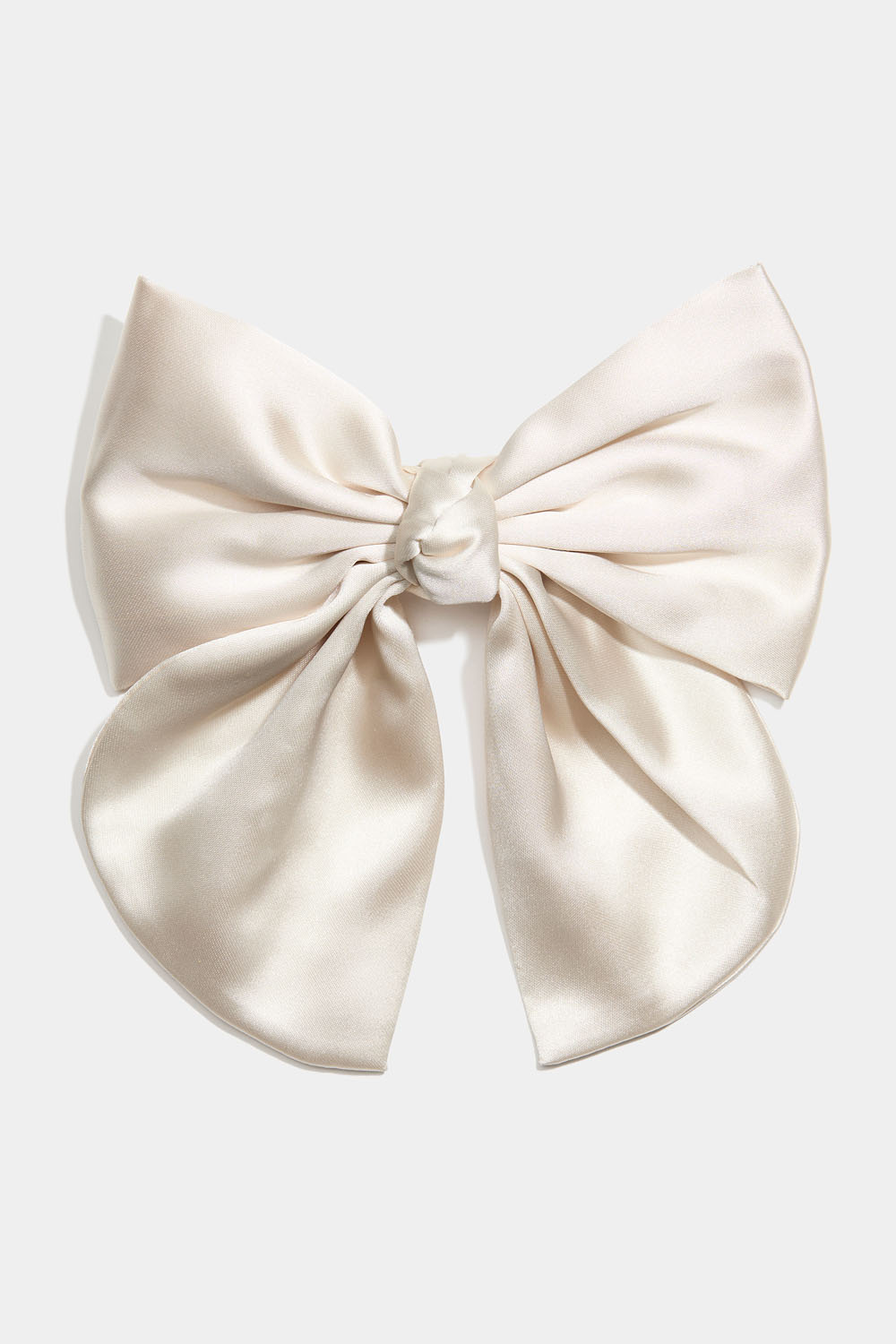 Hårspenne med beige sløyfe og knute