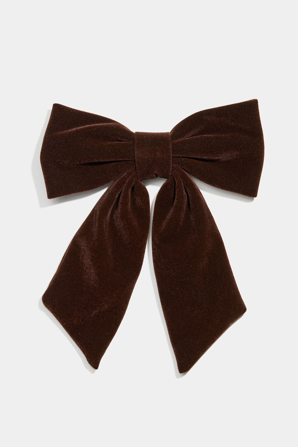Hårspenne med brun fløyelssløyfe