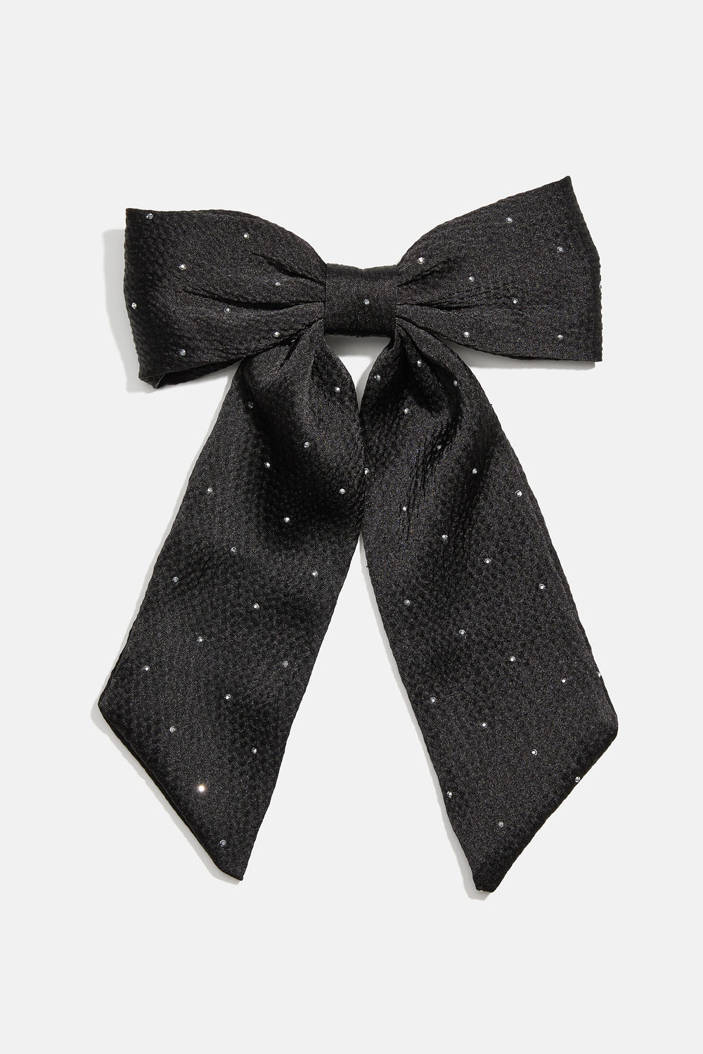 Hårspenne med sort sløyfe og små nagler