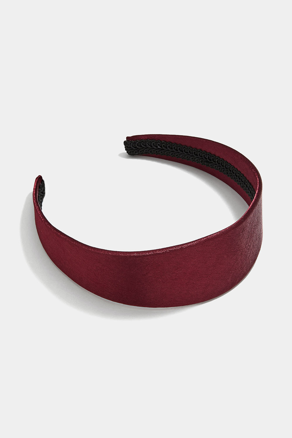 Vinrød hårbøyle i kunstsilke