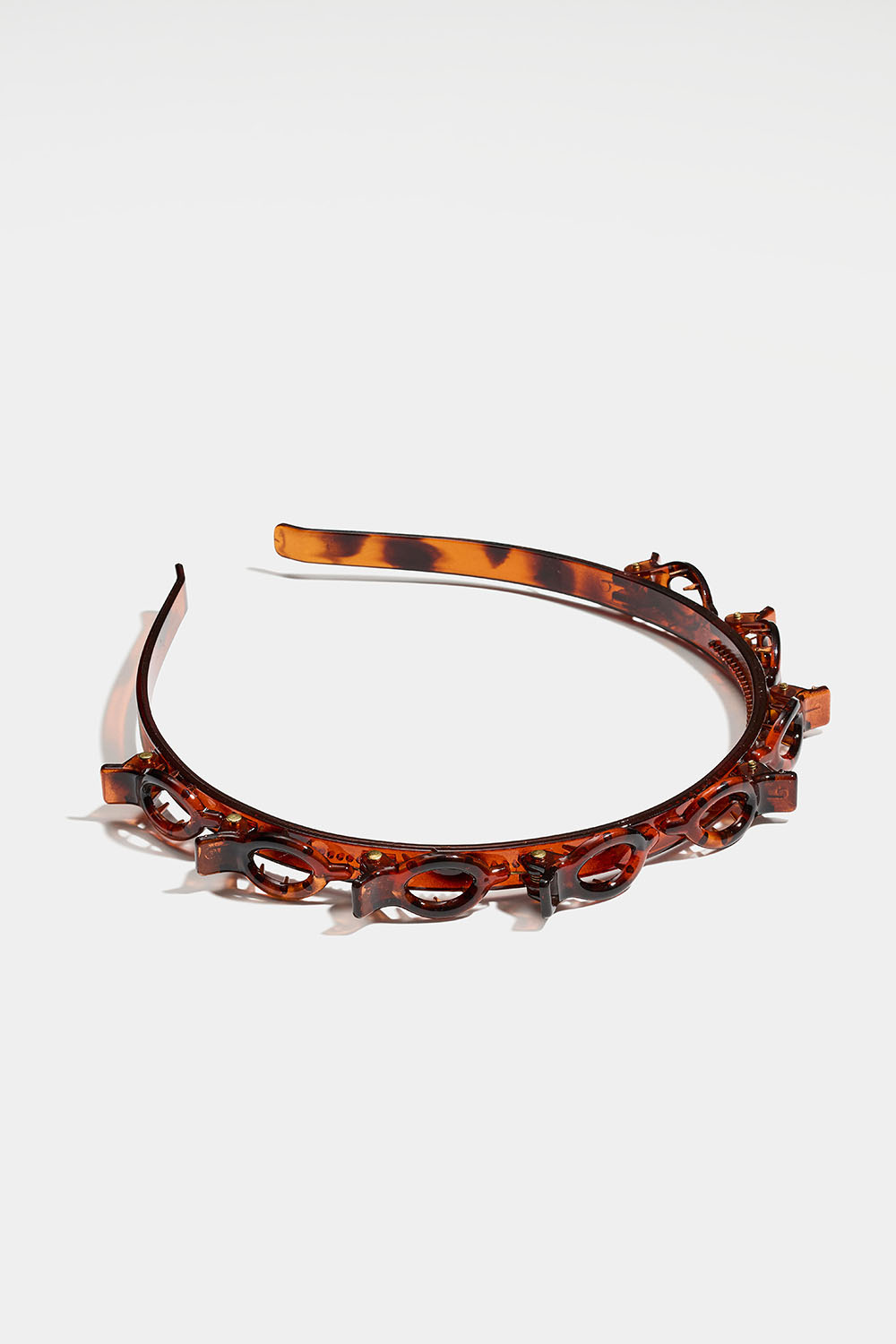 Brunt diadem med spenner