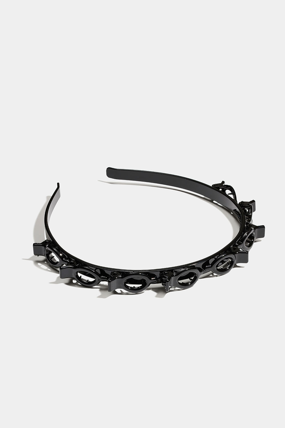 Svart diadem med spenner