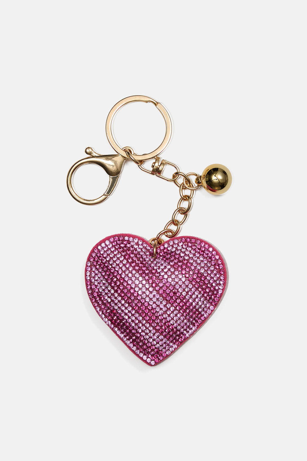 Nøkkelring med strasshjerte