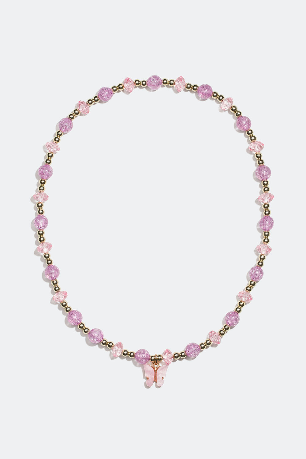 Elastisk perlekjede med sommerfugl