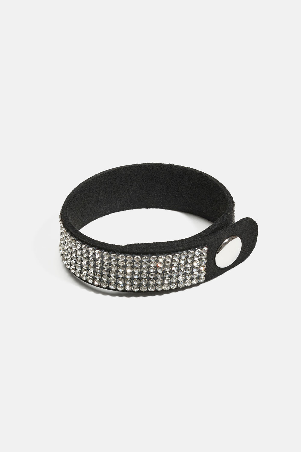 Armbånd i stoff med strass