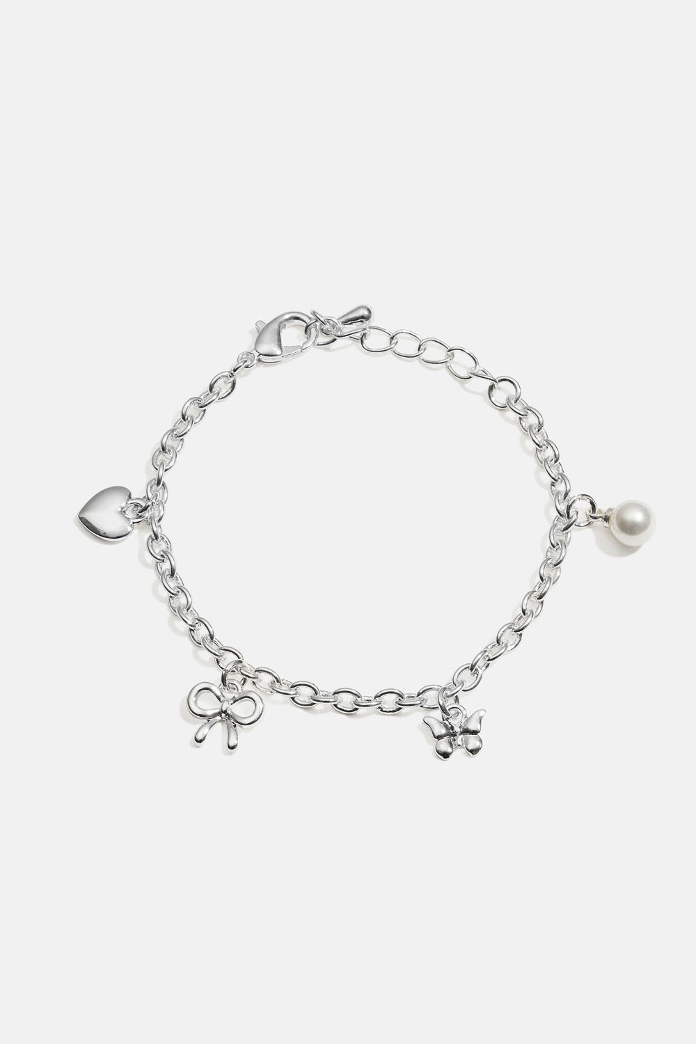 Armbånd til barn med hjerter, sløyfe og sommerfugl