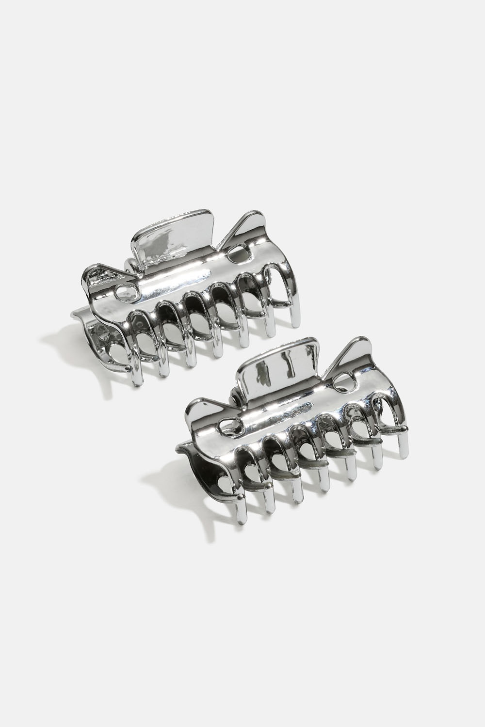 Små, sølvfargede hårspenner, 2-pakning