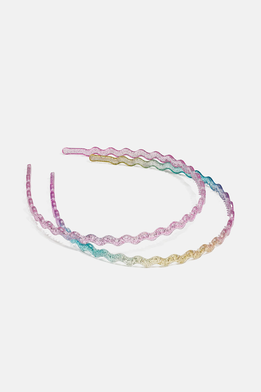 Bølgete hårbøyler med glitter, 2-pakning