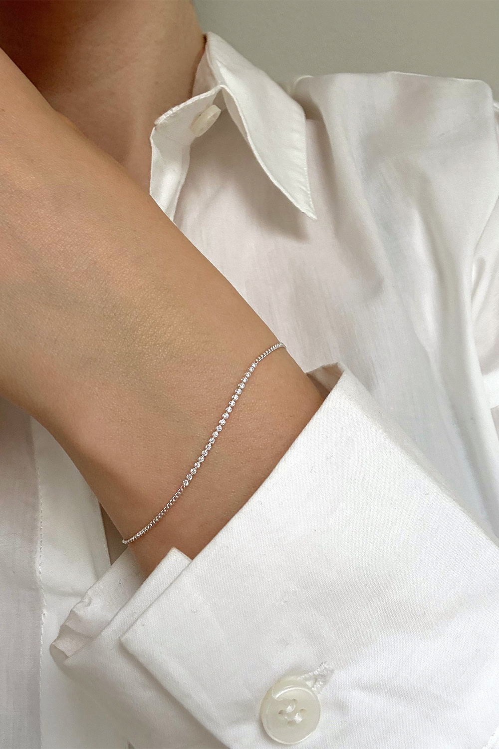 Armbånd i ekte sølv med Cubic Zirkonia