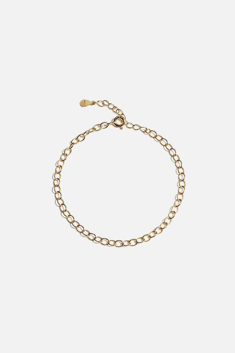 Lenkearmbånd med tynne ringer i 18k gullbelagt ekte sølv