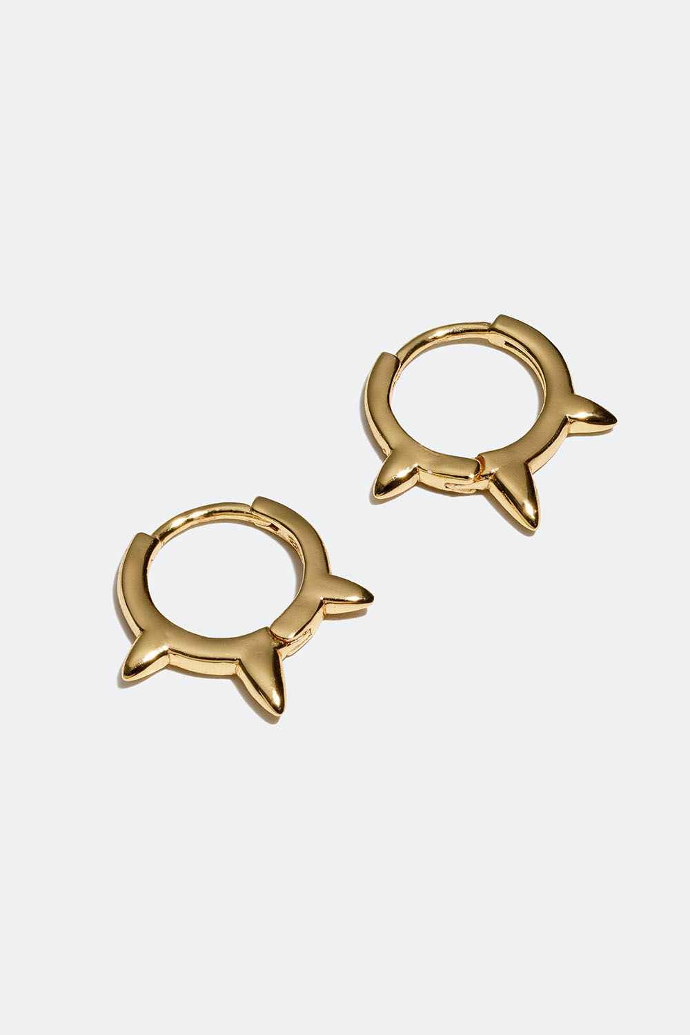 Miniøreringer med nagler, forgylt med 18k gull