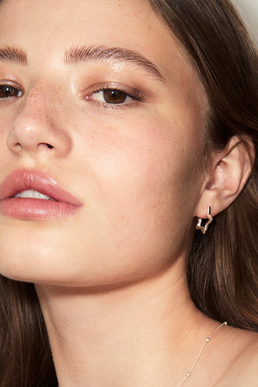 Stjerneformede øreringer i ekte sølv