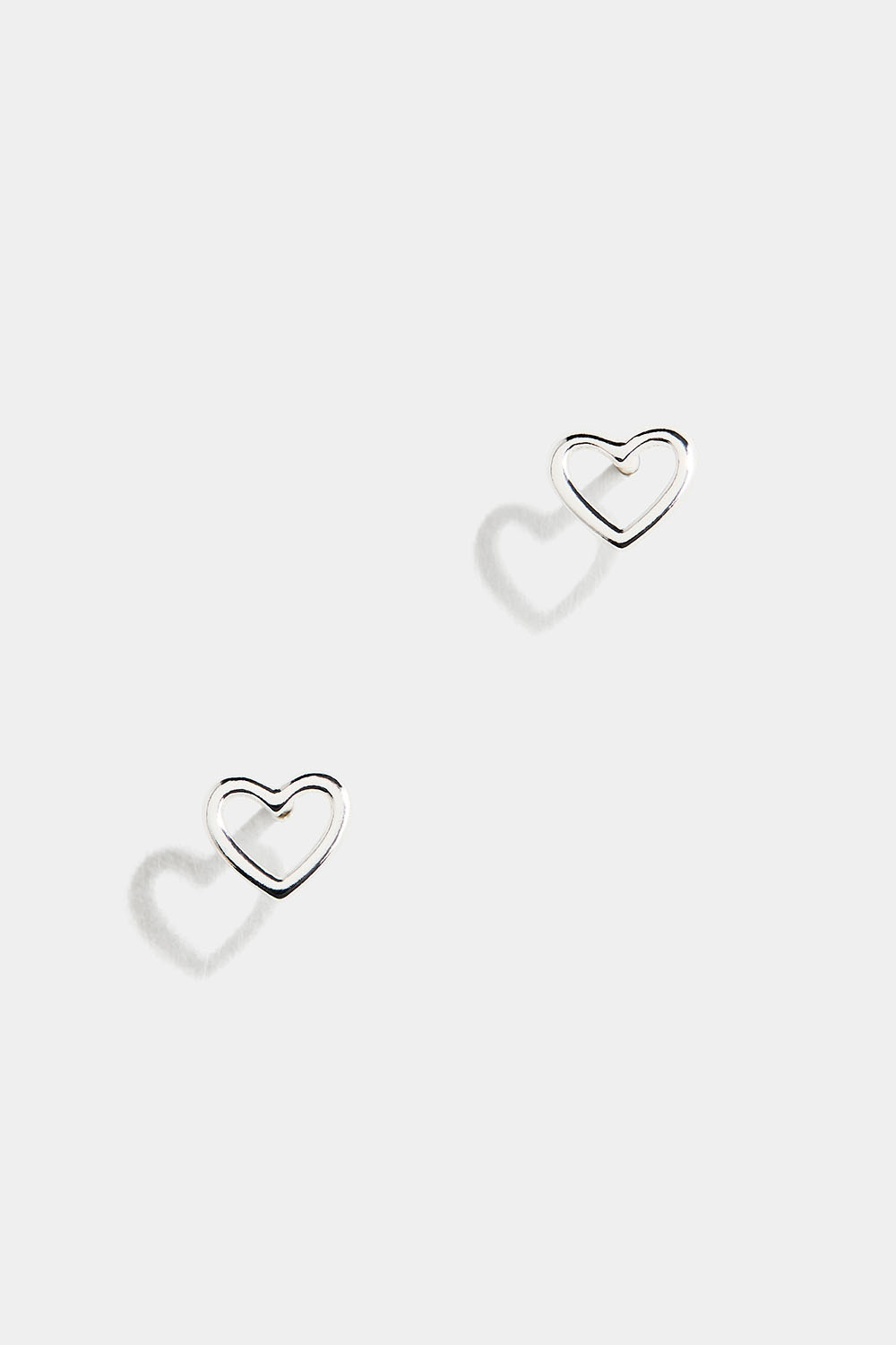 Øredobber i ekte sølv med hjerte