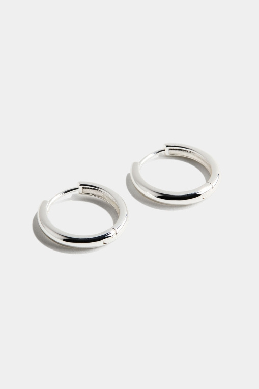 Hoops i ekte sølv, 1,5 cm