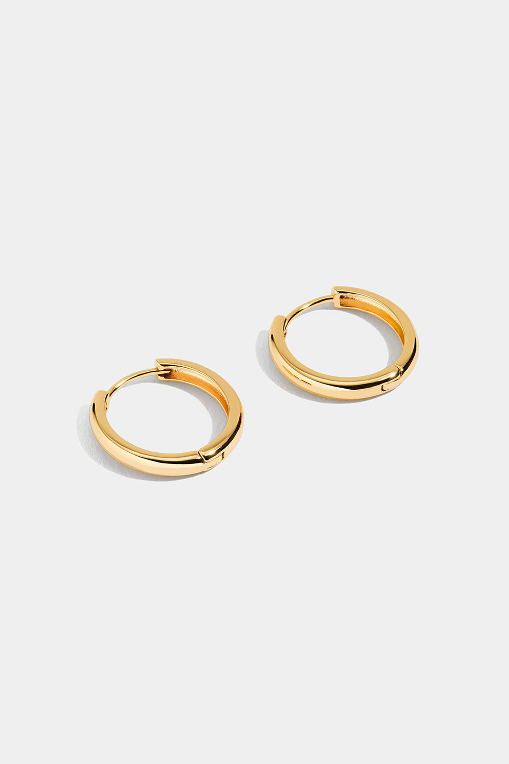 Hoops i 18k forgylt ekte sølv, 1,5 cm