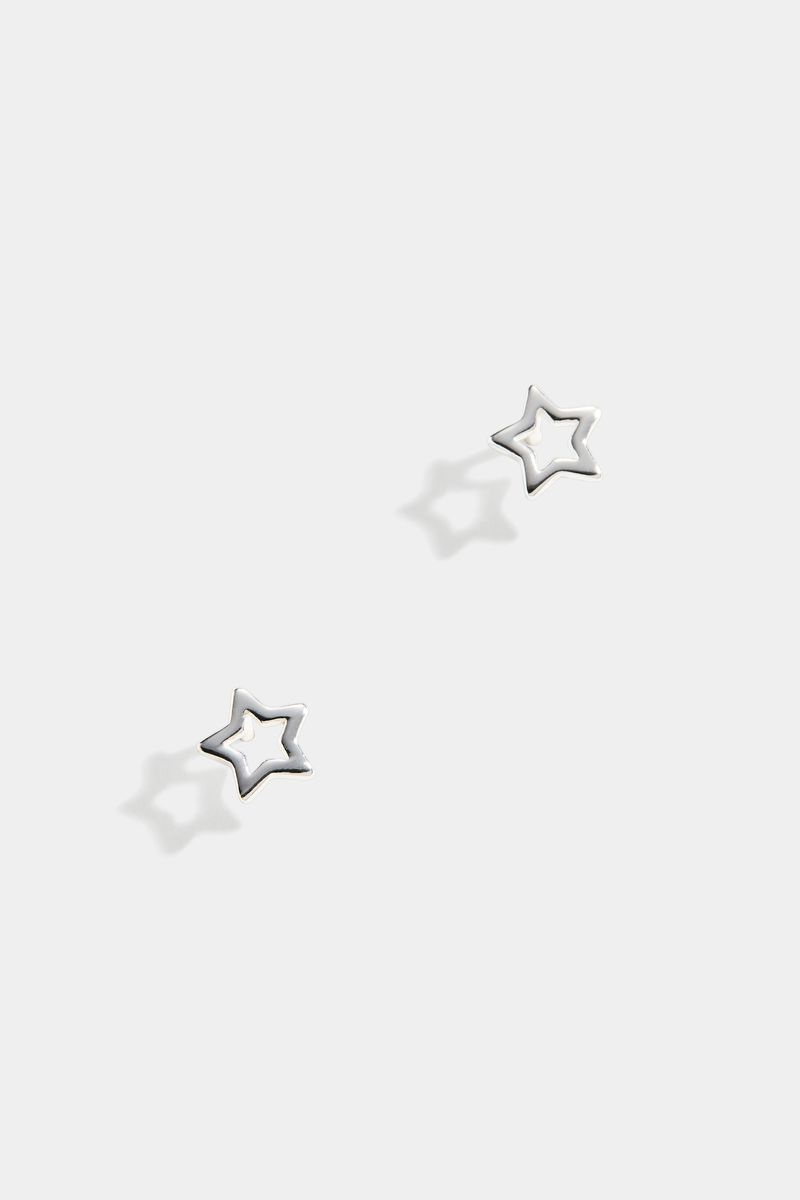 Stjerneformede øredobber i ekte sølv