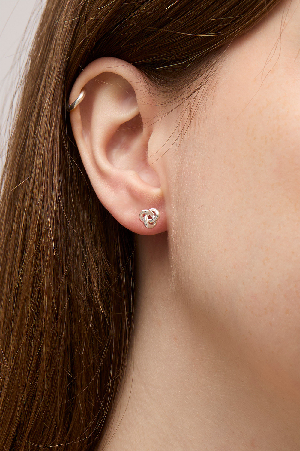 Øredobber i ekte sølv med knute