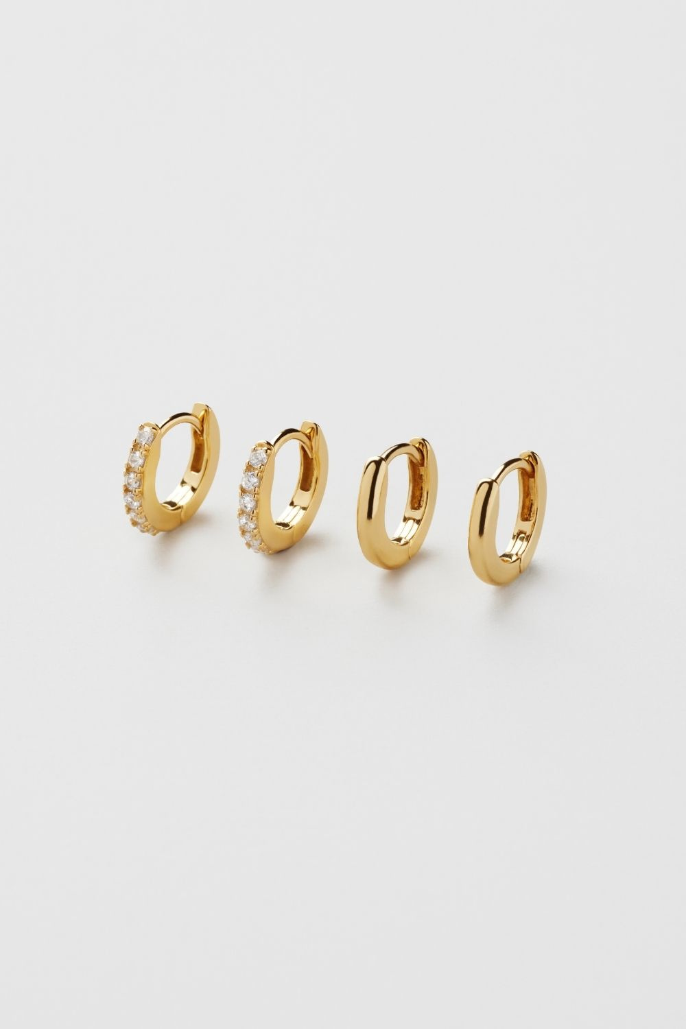 Faye Bling Multipack Hoops 24k Gold Plated