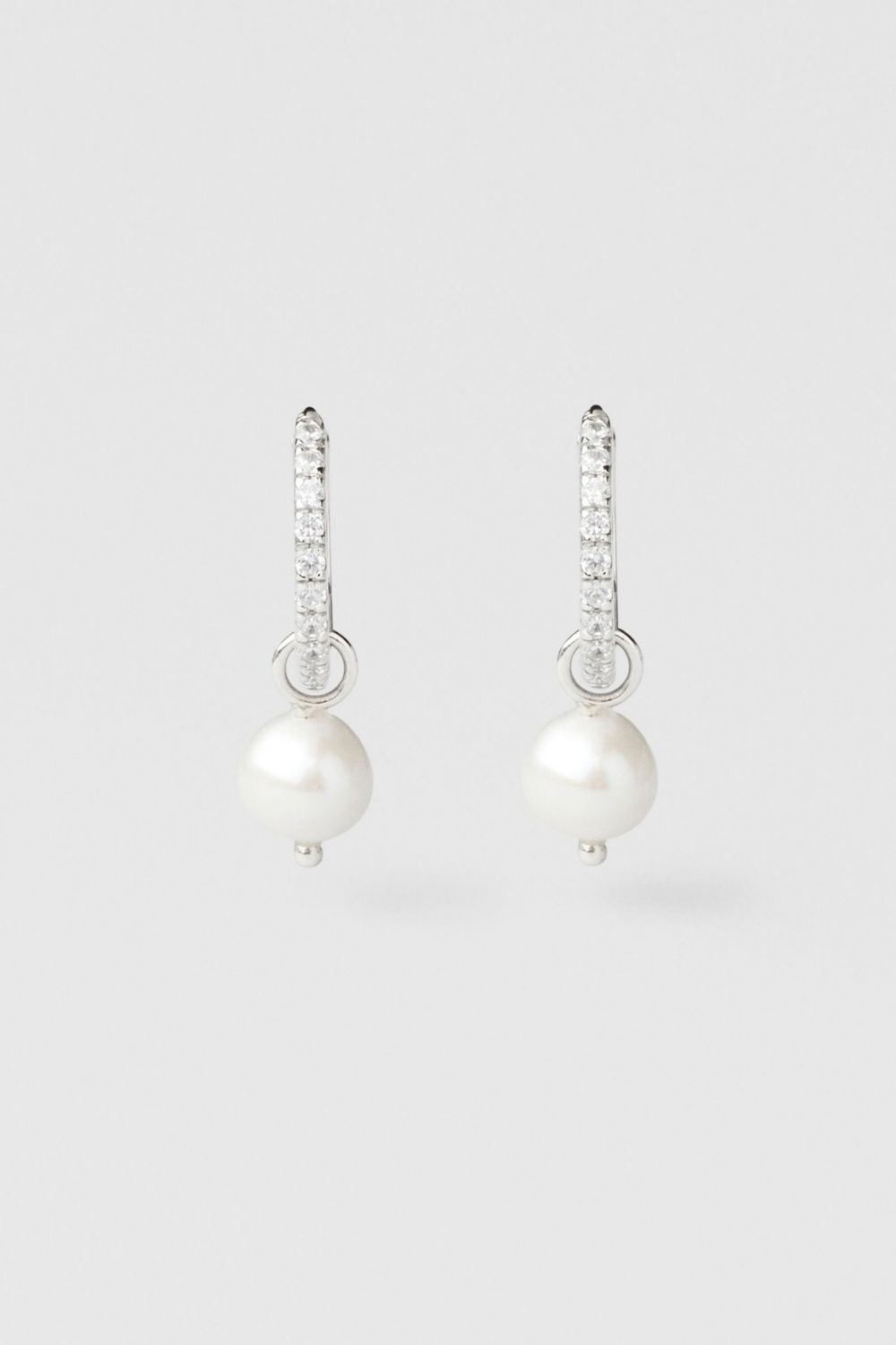 Bling Pearl Hoops