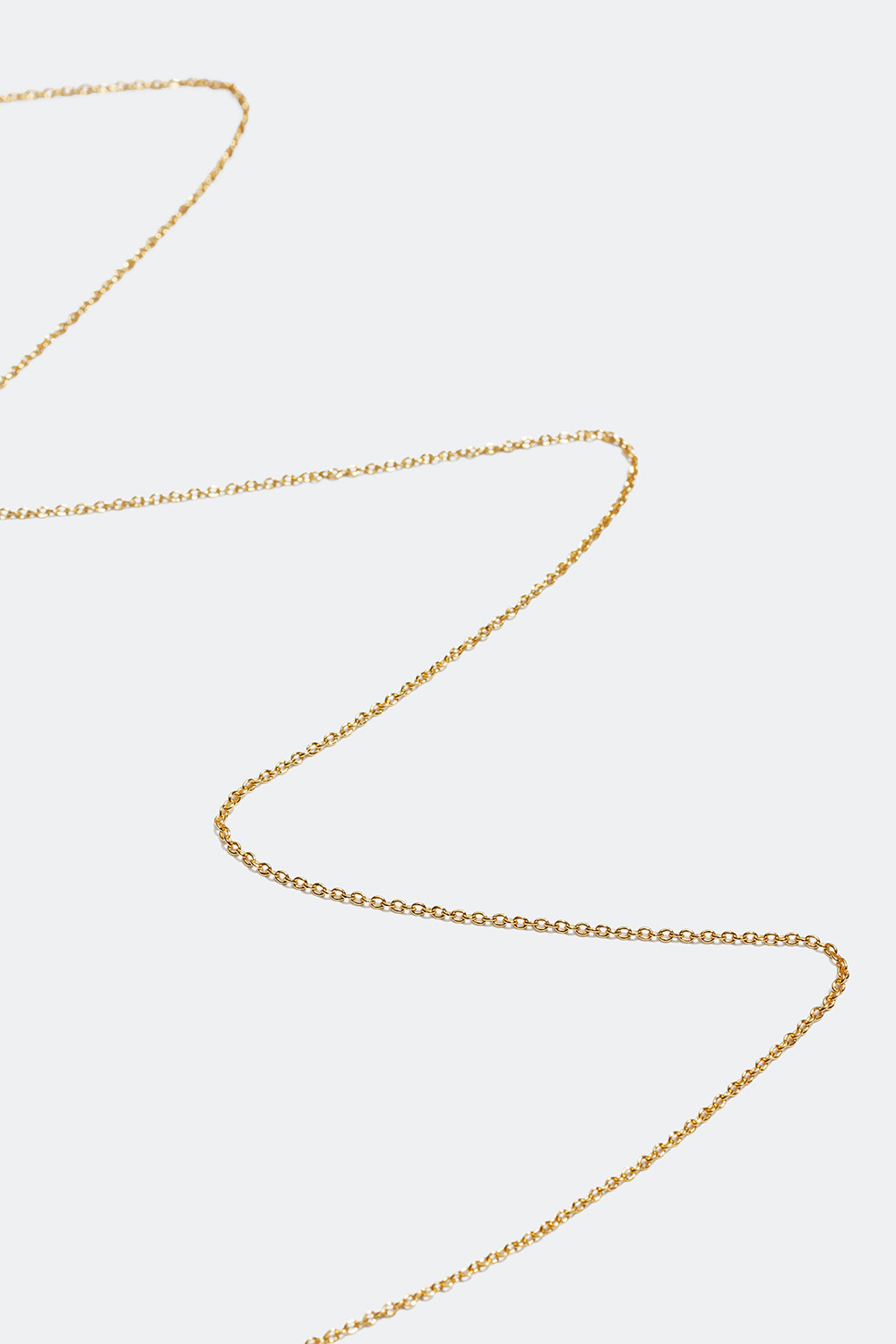 Smalt halskjede forgylt med 18 karat gull, 45 cm