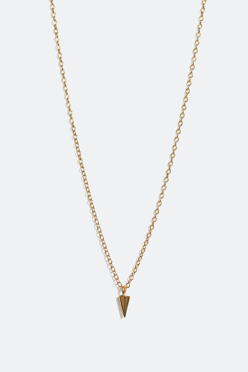 Halskjede i ekte sølv med 18 karat gullplett med nagle