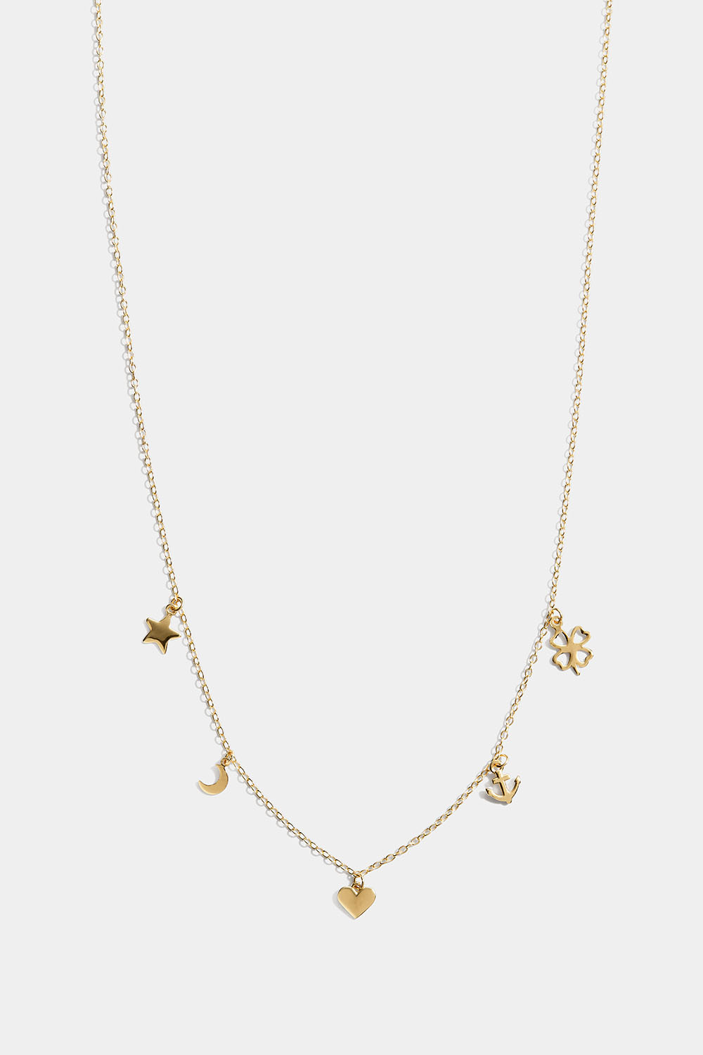 Halskjede i 18k forgylt ekte sølv med anheng