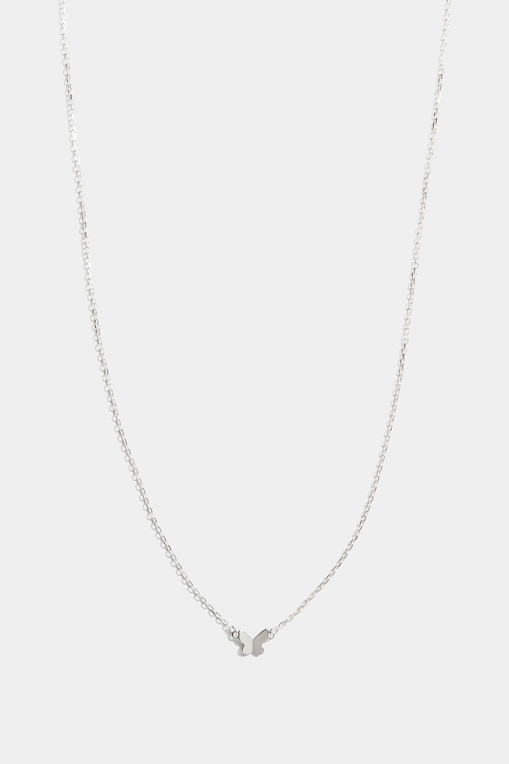 Halskjede i ekte sølv med liten sommerfugl