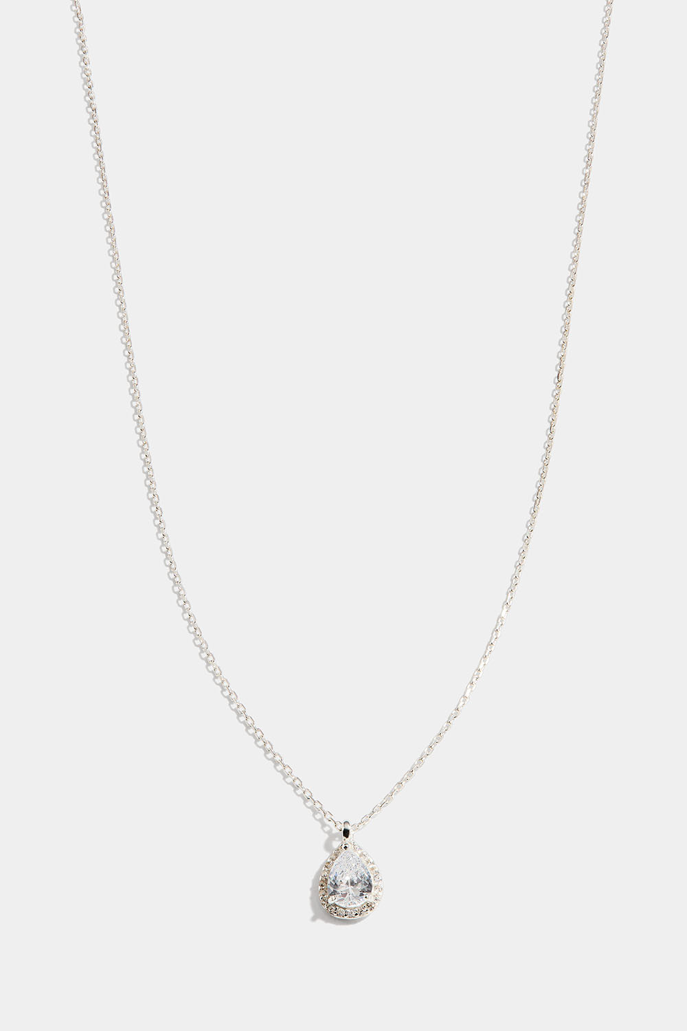 Halskjede i ekte sølv med Cubic Zirconia anheng.